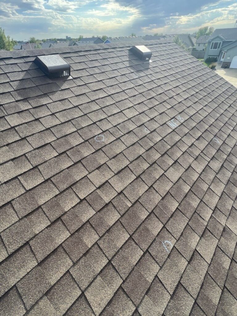 Hail damage on Harrisburg roof
